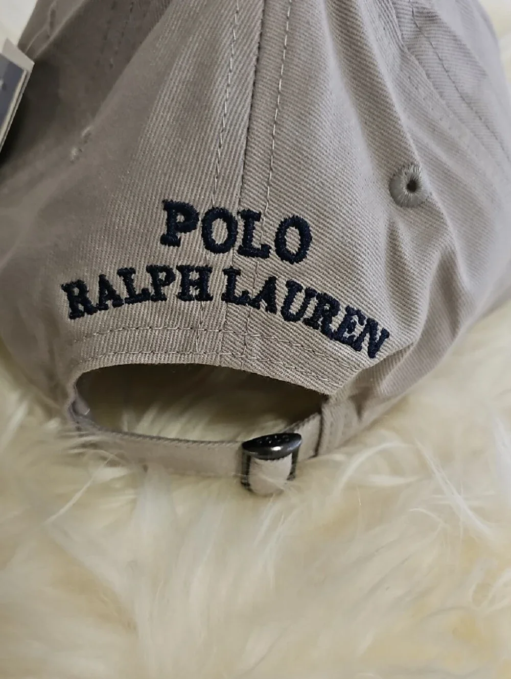 Polo by Ralph Lauren Light Gray Baseball Cap with Embroidered Pony